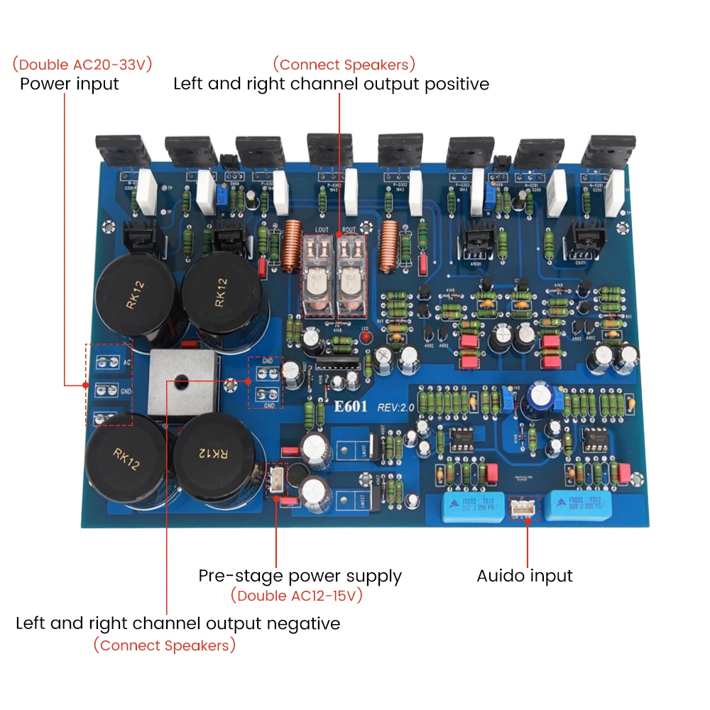 AIYIMA-Amplificador de Potência com Proteção de Voltagem, Placa Áudio, Amplificador Classe A, Home Theater, Coluna de Som, 2,0, 300W