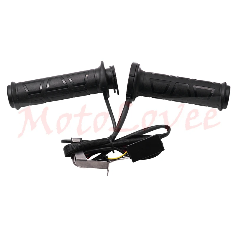 MotoLovee Universal Motorcycle 22mm Electric Heated Grips Scooter Moped Bar Hand Warmer Adjustable Hot Grip 12V Pair