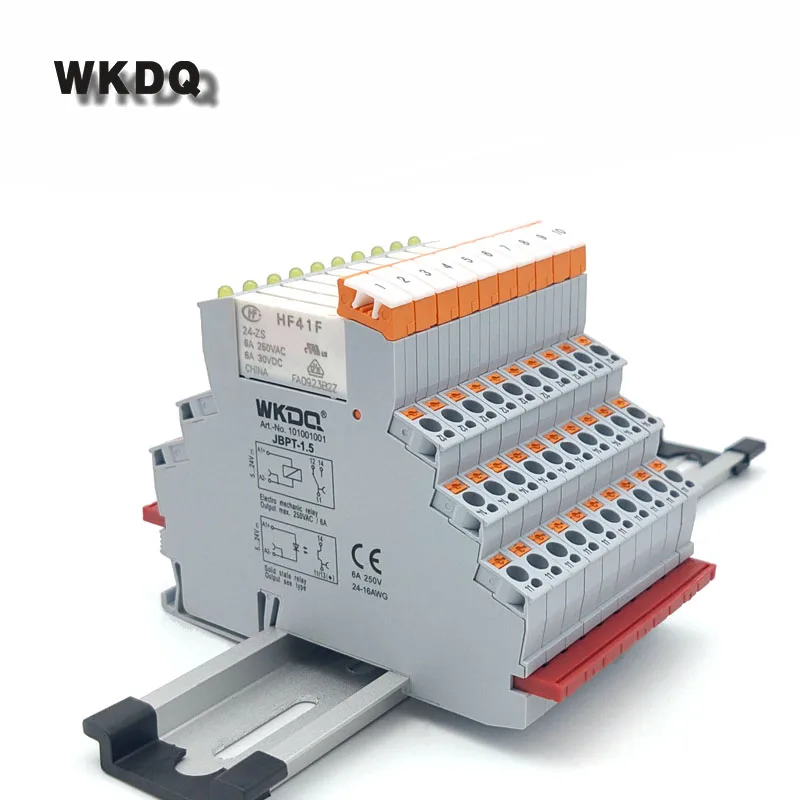 5Pcs BPT1.5 Push-in Wire Connector Relay Base / 24V Relay Module Plug-in Miniature Electr Power BPT 1.5 Din Rail Terminal Block