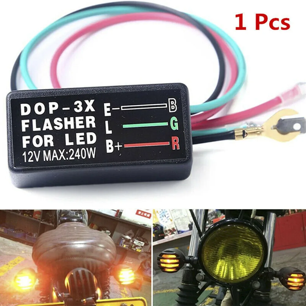 12V Motorcycle Blinker Relay 3 Pins LED Turn Signal Light Indicator Flasher Controller For Honda KTM