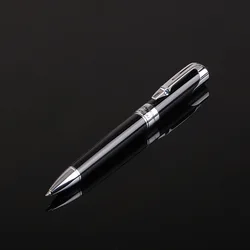 1Pcs High quality ball pen rotating Metal ballpoint Pen Stationery Ballpen 1.0mm Black ink Office & School Supplies