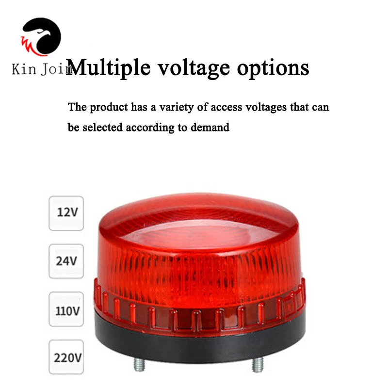 KINJOIN Blinkende warnung sound und licht anzeige 12v24V220V alarm LED immer helle strobe kleine LTE-5061