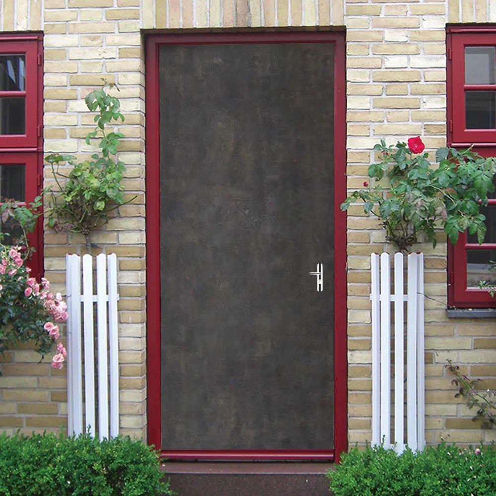 Solidna ciemnobrązowa tapeta samoprzylepna fototapeta na drzwi zdejmowany winyl Home Decor Art naklejka ścienna plakat naklejki Porte deursticker