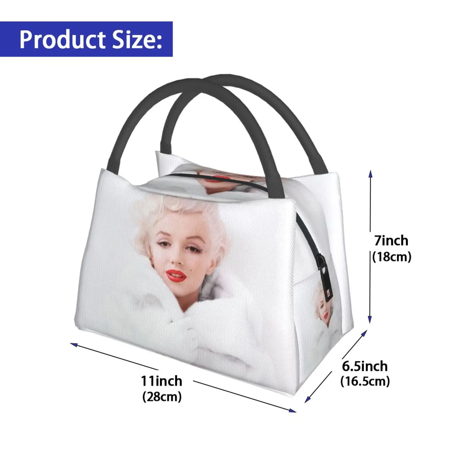 Portable Insulation Bag Marilyn Monroe 1950S Icon Old Hollywood Vintage Retro Celeb Marilyn Monroe Celeb