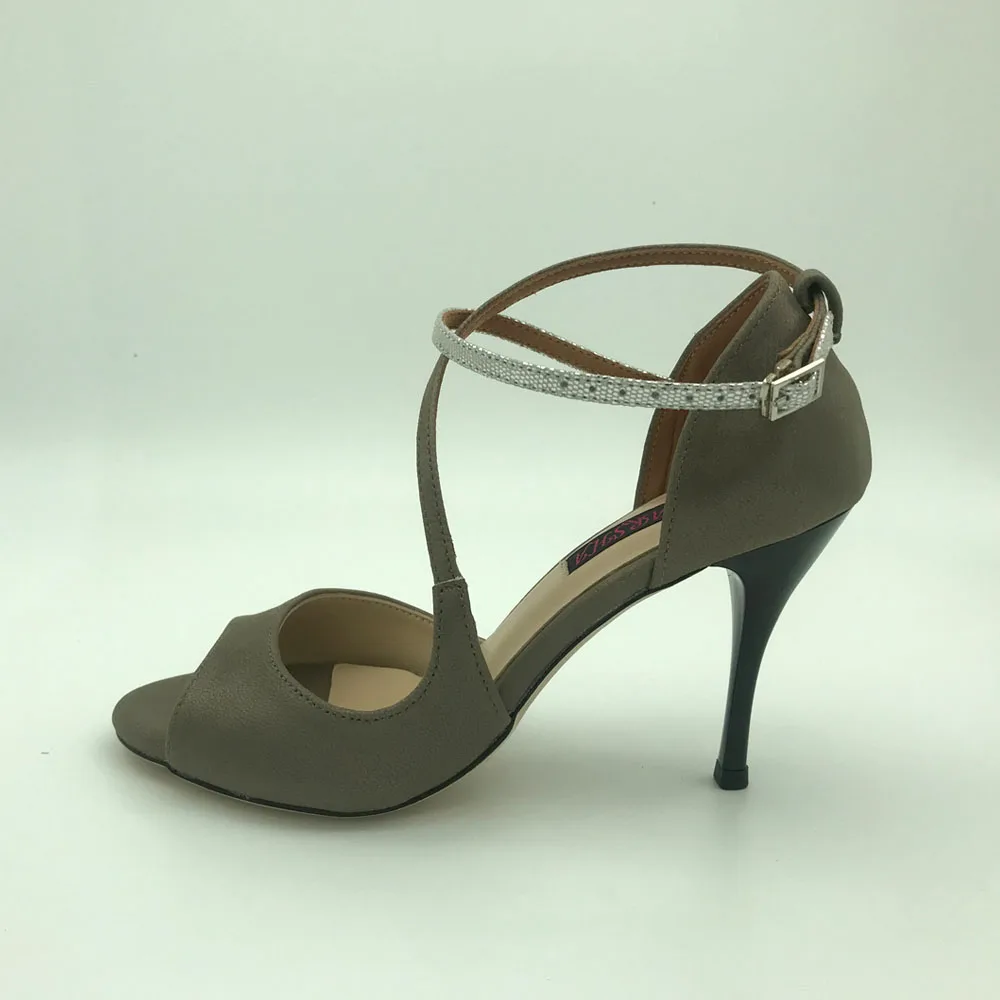 Chaussures de danse de tango argentine sexy pour femmes, chaussures de fête de mariage, chaussures de flamenco, semelle extérieure en cuir, talon