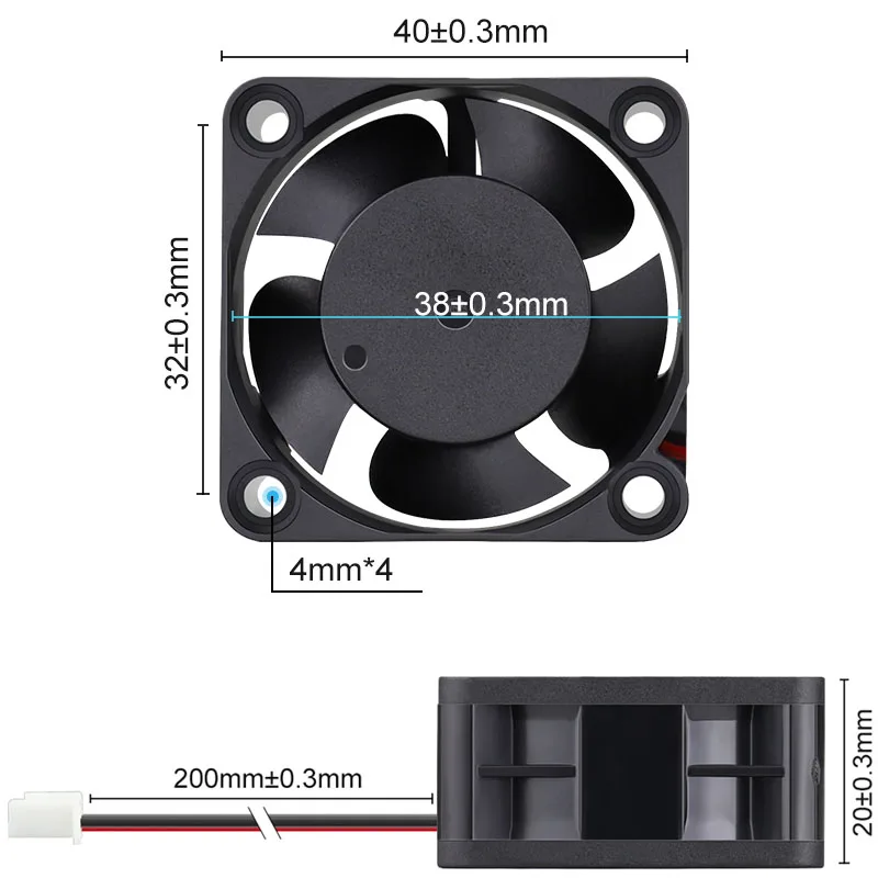 2 stück Gdstime 4cm 3D drucker Lüfter DC 5V 12V 24V Kleine Bürstenlosen Kühler Fan 40x40x20mm 40mm 4020 Computer fall Kühlkörper