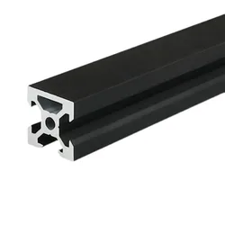 1PC Black 2020N1 Single-sided Grooved Aluminum Profile Length 100-800mm 2020 European Standard Linear Rail for DIY 3D Printer