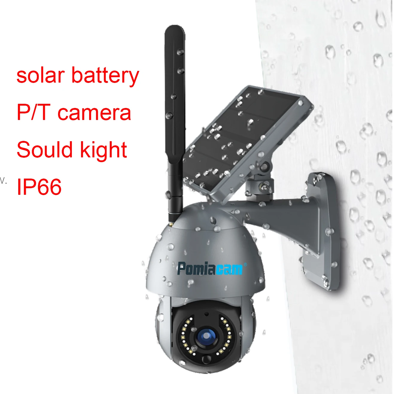 

Sould-light Camera Solar Camera Security Outdoor Wireless Battery Powered for Corridor Staircase Apartment RV WIFI