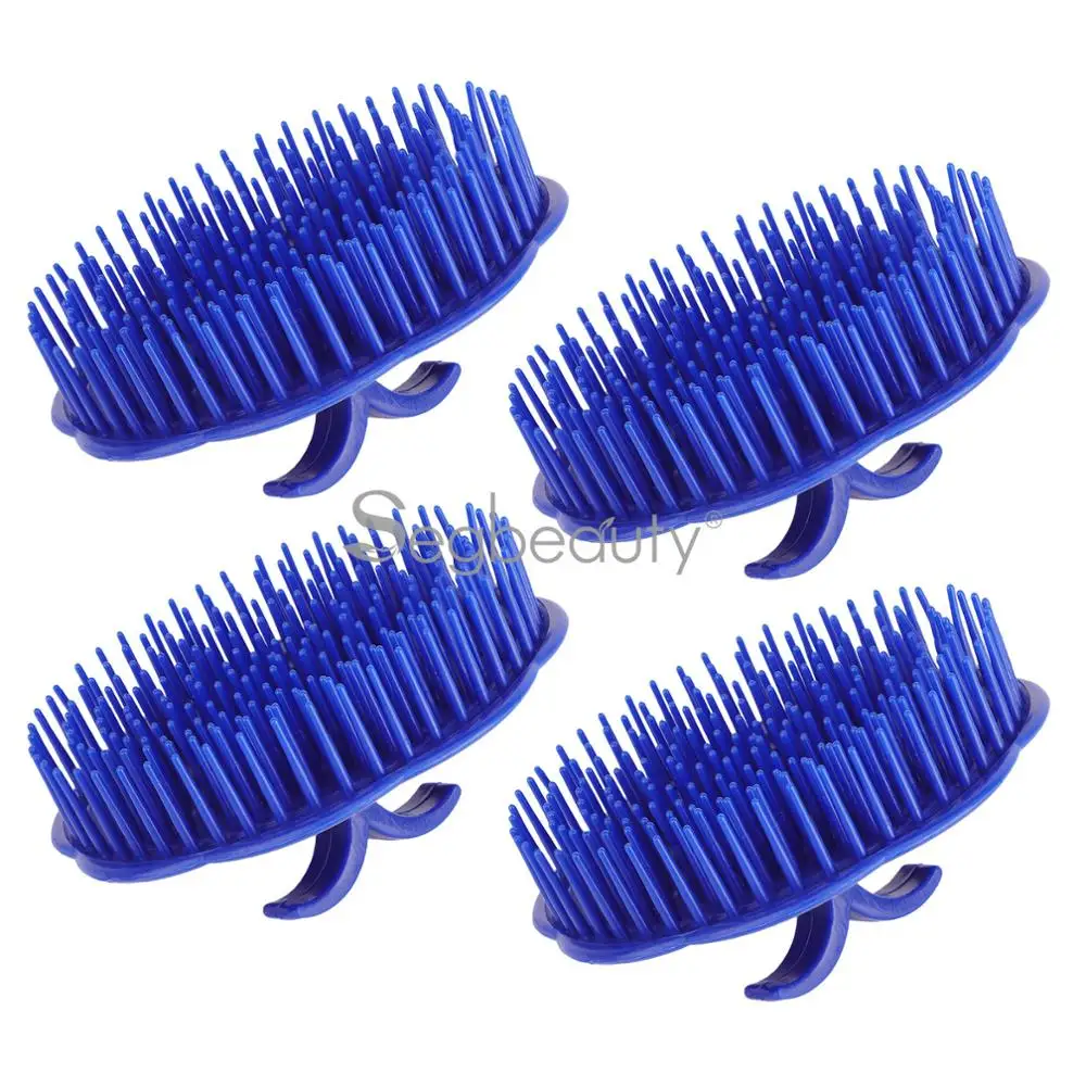 

Segbeauty 4pcs Shampoo Brush Scalp Massage Brush Men and Women Soft Glue Head Body Bathroom Shower Massager Spa Slimming Beauty