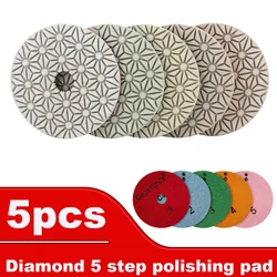 Diamond D100mm 5 polishing pads 4 inch for stone and marble /granite