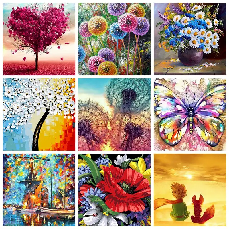 

Gatyztory Frame Painting By Numbers Animal Scenery Flower Handpainted Kits Picture Paint Acrylic Wall Artwork Home Decor