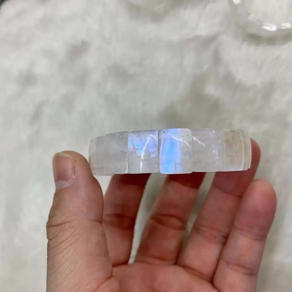 AAA grade rainbow moonstone bracelet natural gem stone jewelry bangle for woman for gift wholesale !