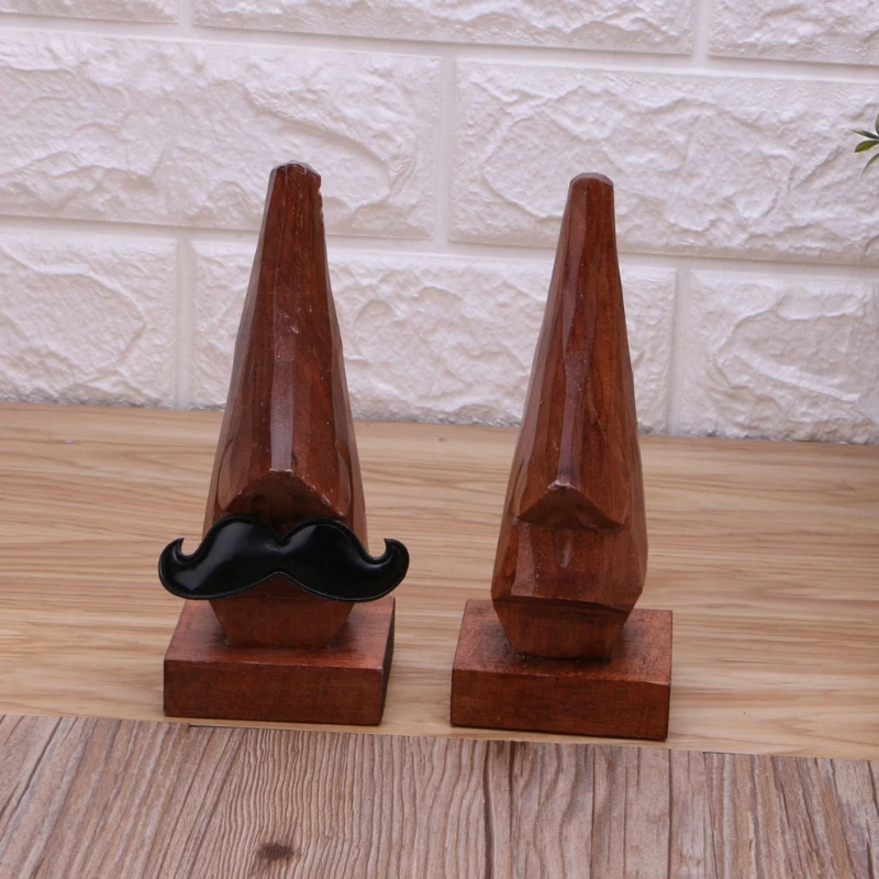 

Wooden Nose Shaped Eyeglass Holder Sunglasses Spectacle Display Stand Unique Desktop Accessory and Gifts Home Decor