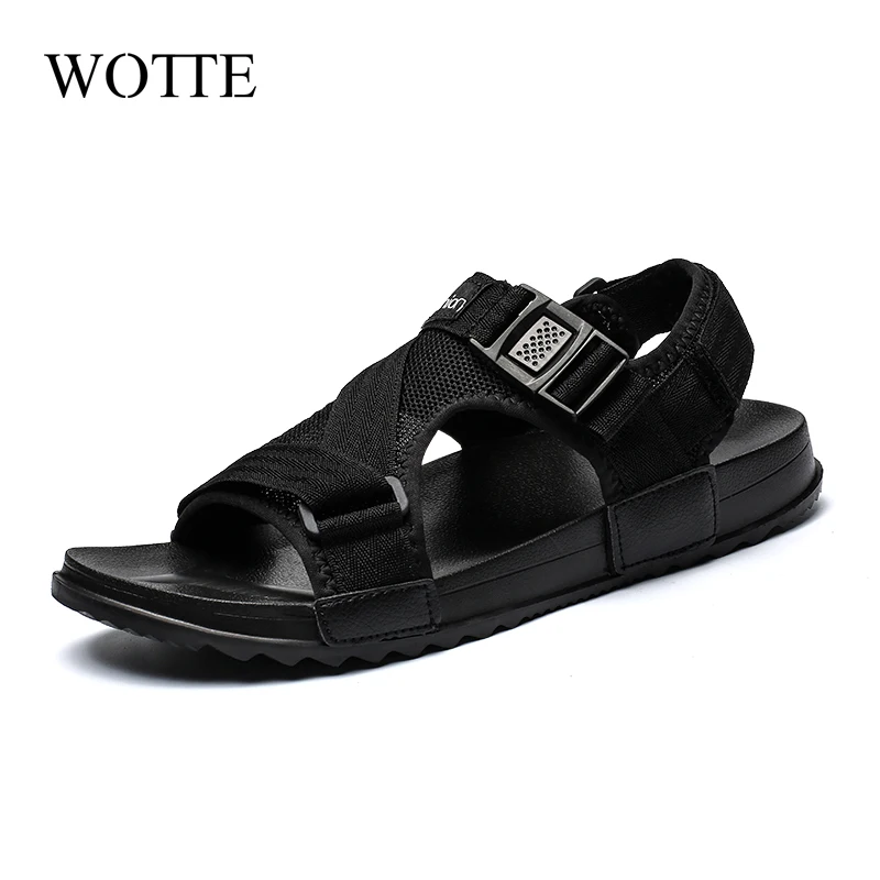WOTTE Men Sandals Outdoor Men Shoes EVA Slip On Soft Platform Sandals Summer Casual Sandal Shoes For Man Sandle Men Big Size 46