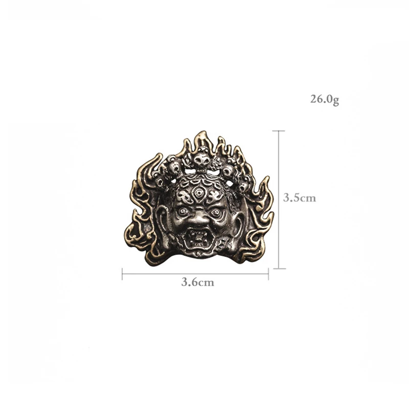 DIY Angry Buddha Skull Face Brass Screws Rivet Button Leather Bag Wallet Chains Garment Decorations Punk Retro Buckles Connector