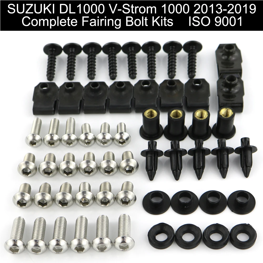 

Fit For Suzuki DL1000 Vstorm 1000 2013-2019 Motorcycle Complete Full Fairing Bolts Kit Bodywork Screw Speed Nut Stainless Steel