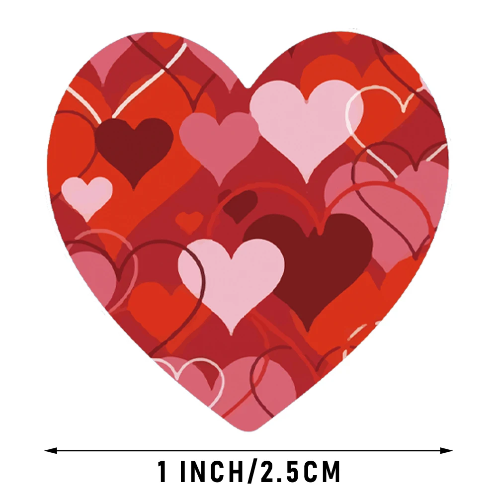 500 stücke/rolle Hochzeit Aufkleber Liebe Regenbogen Aufkleber Farbe Liebe Herz Backen Aufkleber 1 Zoll Liebe Regenbogen Herz Geformt band Etiketten