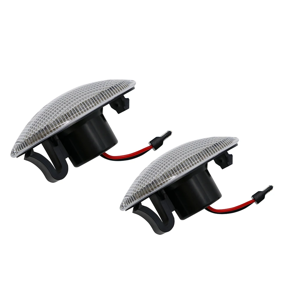 2Pcs For Suzuki Grand Vitara Splash Swift SX4 Jimny APV  Opel Fiat Clear Lens LED Side Marker Light Dynamic Turn Signal Lamp