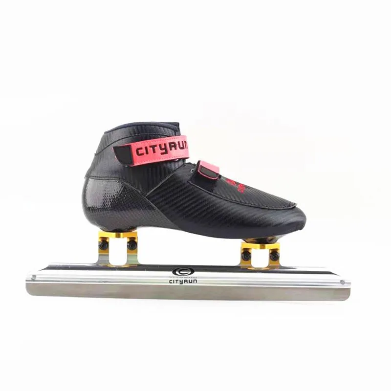 CITYRUN Ice Skates Shoes with 380mm 410mm 430mm Silver 62 Knife Carbon Fibre Boots Track Race Field Ice Blade Inline Short Track