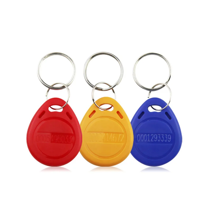 50pcs 125KHZ RFID Keychain Readable Authorized Access Card Read Only Keychain TK4100 EM4100 Keychain Ring Tag