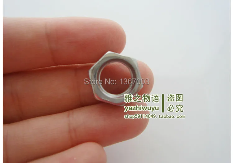 20 قطعة 3,4,5,6,7 مللي متر سميكة M10 عرافة الجوز مصابيح DIY بها بنفسك اكسسوارات/الجوز الأبيض الزنك/M10 أجزاء أنبوب الأسنان