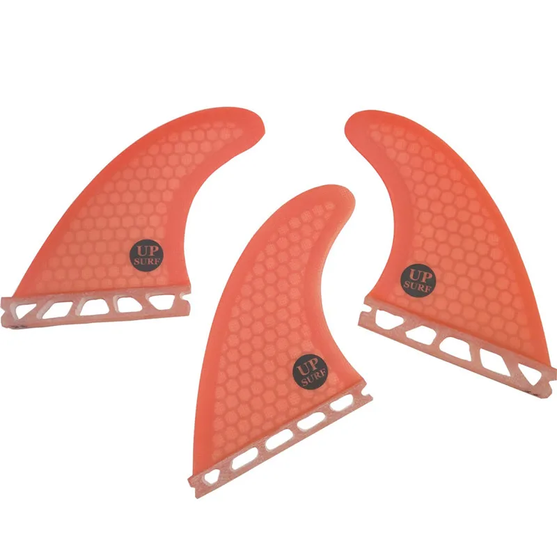 New Style Single Tabs Fin M Size Orange Color Surfboard Fins Fibreglass Honeycomb SUP Surf Fin prancha quilhas de