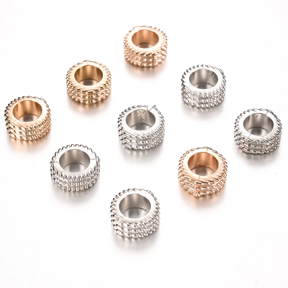 iYOE 50pcs Big Hole Plastic Wheel Spacer Beads Mix Loose CCB Beads For DIY Making Bracelet Jewelry Findings