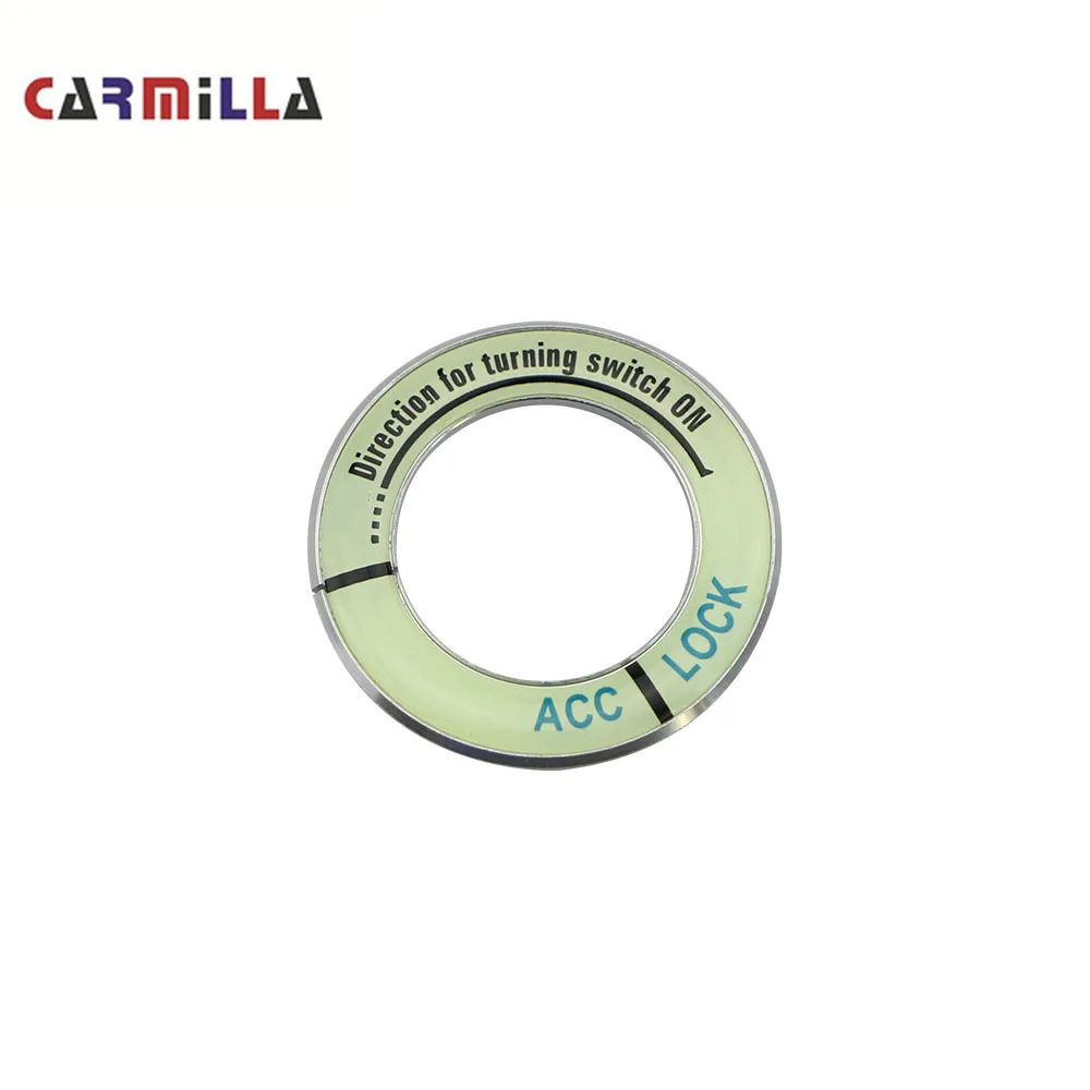 Carmilla Luminous Car Ignition Key Ring Switch Cover Sticker for Civic Accord Fit HRV CRV Odyssey City Crider Accessories