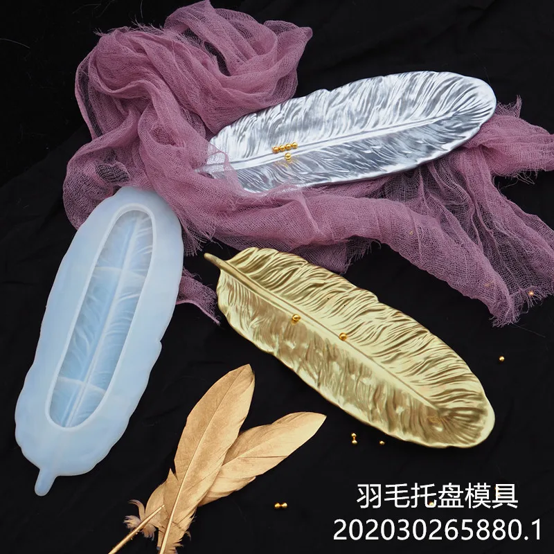 DIY UV Resin Feather Jewelry Molds UV Resin Jewelry Tools DIY Decoration Craft Plate