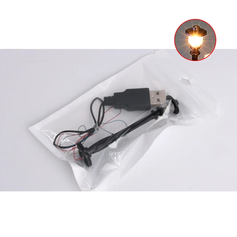 1pcs City Accessory Street light Can Shine LED USB Building Blocks DIY  Garden Toy Compatible With  Blocks