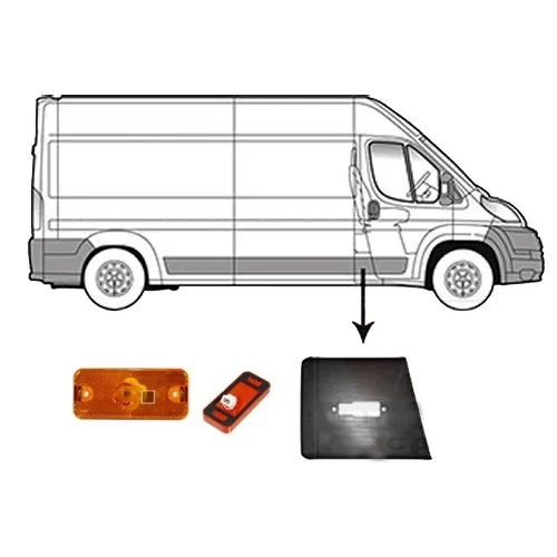 SIDE WALL CHEETAH BAND & SİNYAL RIGHT BOXER-JUMPER-DUCATO 2006- 8547.W3 & 6303.A1-6303.A0