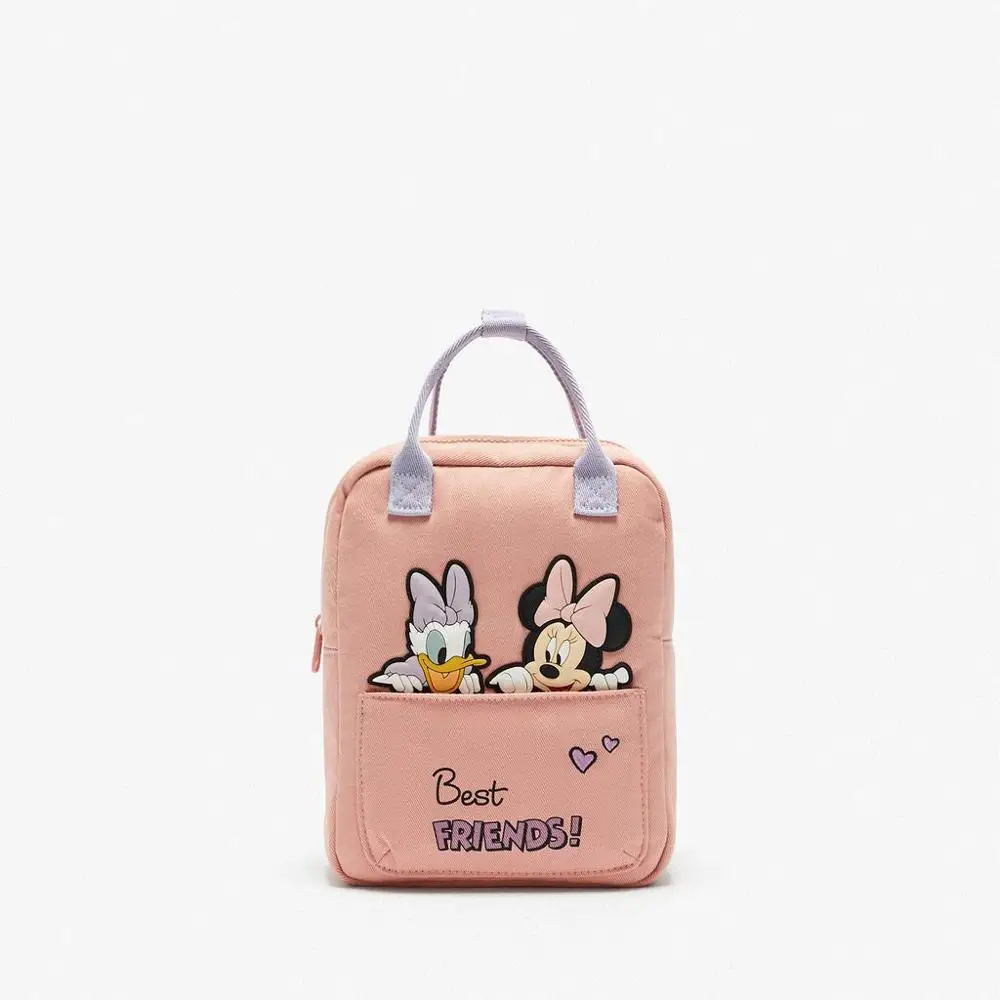 Disney-Bolso de Minnie Mouse para niños, mochila con patrón de dibujos animados para niños, mochila escolar para niños y niñas, nuevo