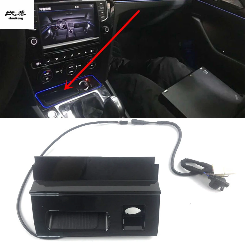 

15W Fast Wireless Charging Phone Charger Plate Panel Holder For 2017-2019 Volkswagen VW PASSAT B8