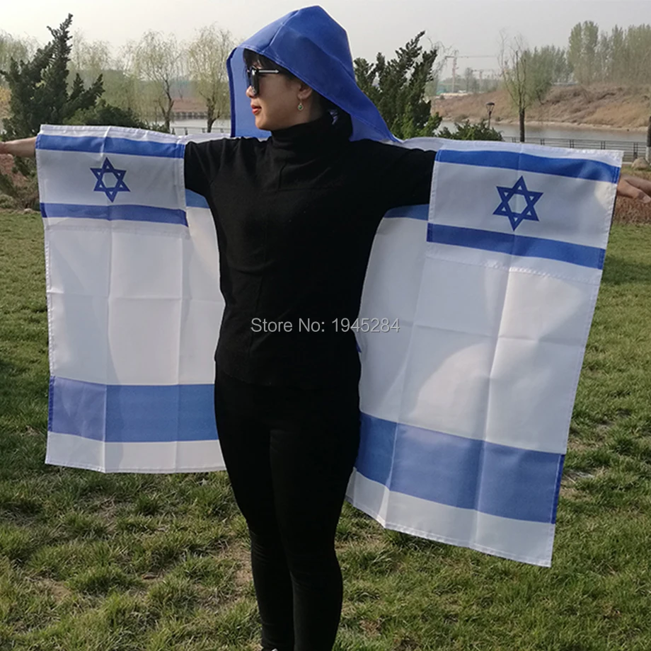 Israel Flag Cape Body Flag Israelite National Flag Banner 3x5ft 150x90cm World Country Flag Cape Polyester