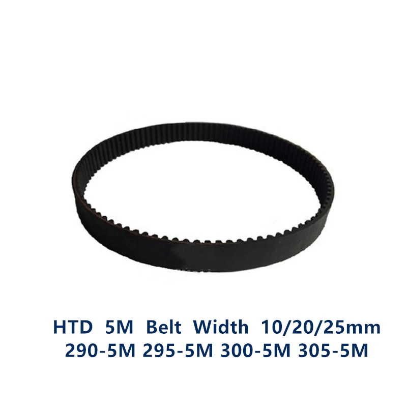 

HTD 5M Timing belt C=290/295/300/305 width 15/20/25mm Teeth 58 59 60 61 HTD5M synchronous Belt 290-5M 295-5M 300-5M 305-5M