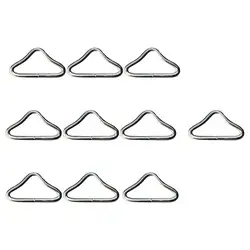 30pcs Metal Stainless Steel Triangle Rings Buckle Loop Ring V-rings Straps Trampoline Mat Parts Replacement Repair Supplies