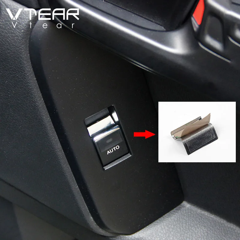 Vtear car window lift switch button trim accessories inner decoration cover interior For Toyota LAND CRUISER 200 2020 parts 2018