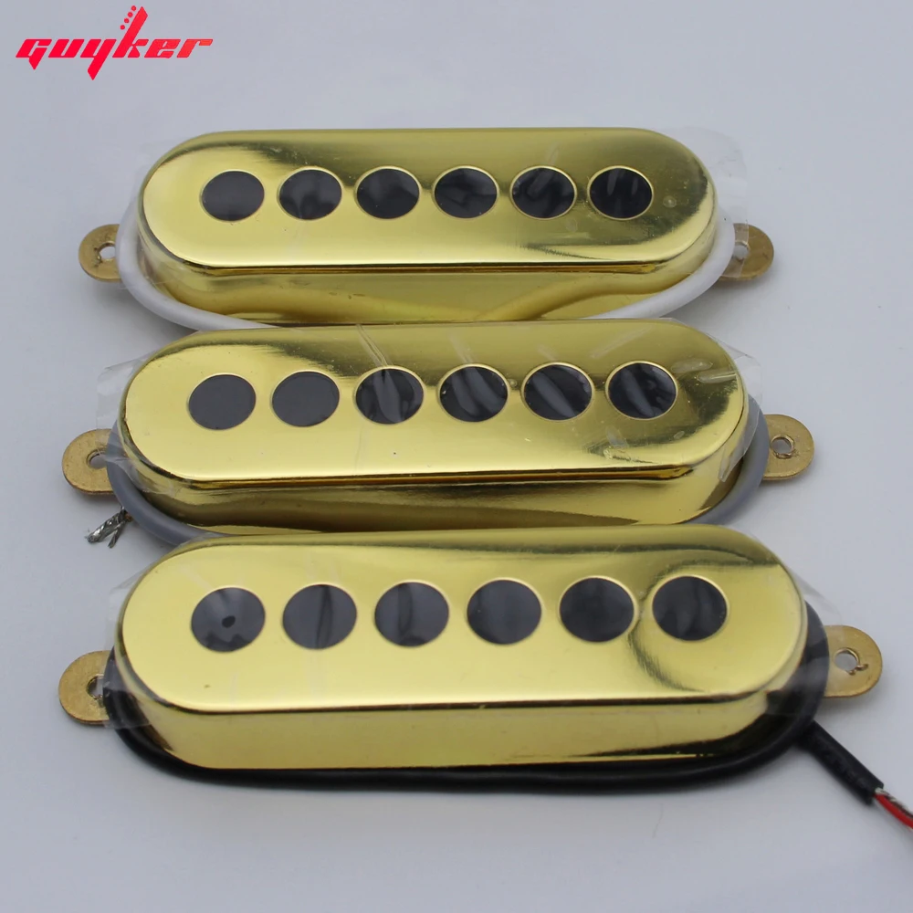 1 Set GUYKER Tri-sonic Single Ceramics Pickups For Electric Guitar Chrome/Gold