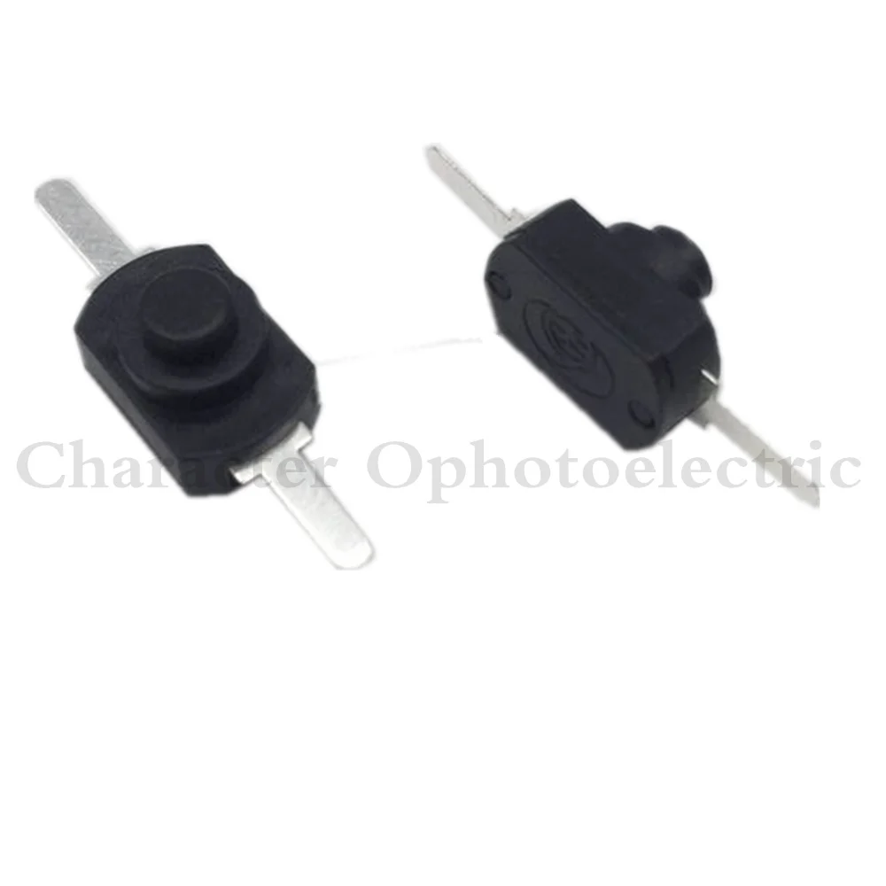 10PCS 12*8MM DC 30V 1A Black On Off Mini Push Button Switch for Electric Torch 1208YD