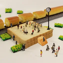 P8712 40pcs ALL Standing Pose Assorted HO Scale 1:87 Model Train Street People Figures