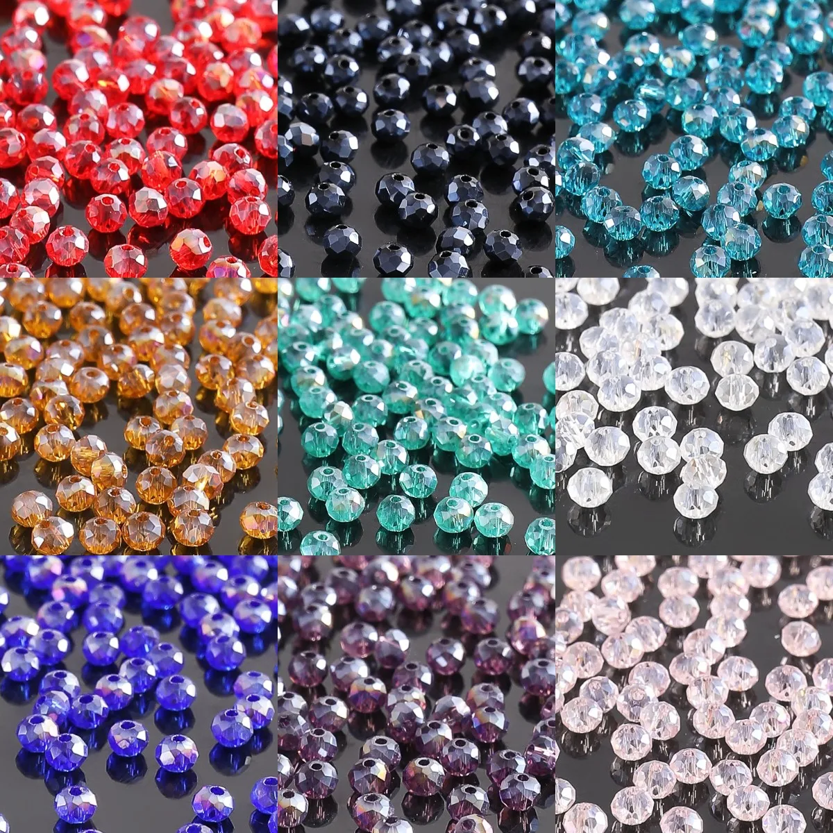 Colorful AB 4mm 100pc Austria Crystal  5040 Briolette Beads Loose Crystal Beads for Jewelry Making Necklace Bracelet Accessories