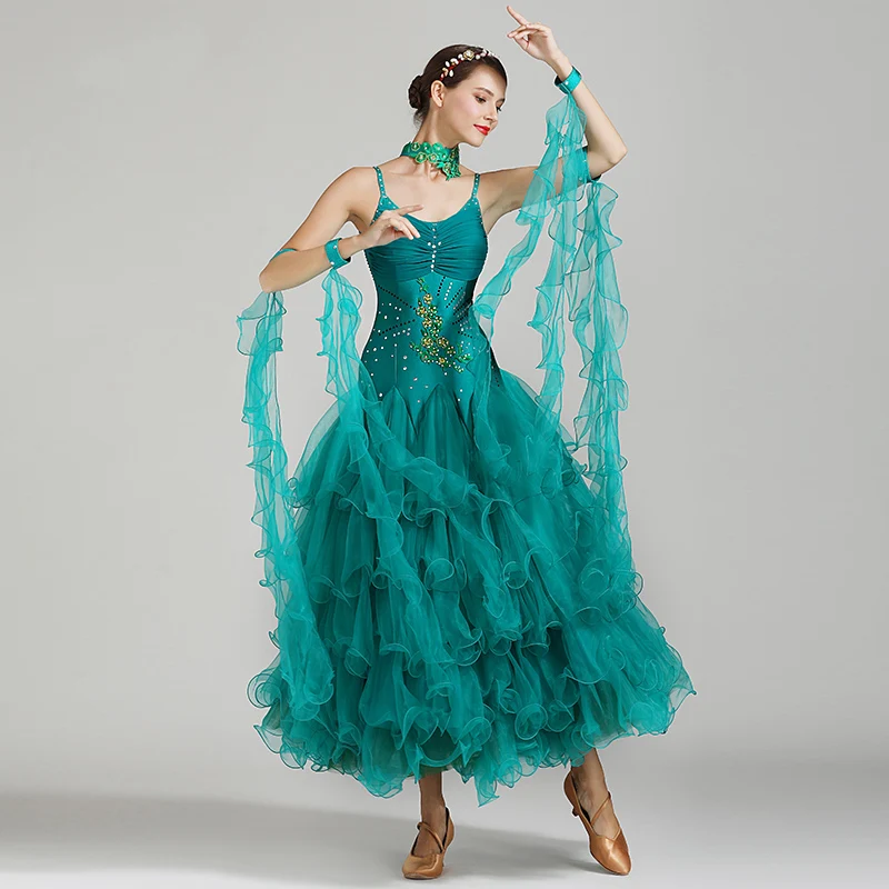 3 colors New Sexy Ballroom dance competition dress Women standard dresses modern dance costume women ballroom waltz dress