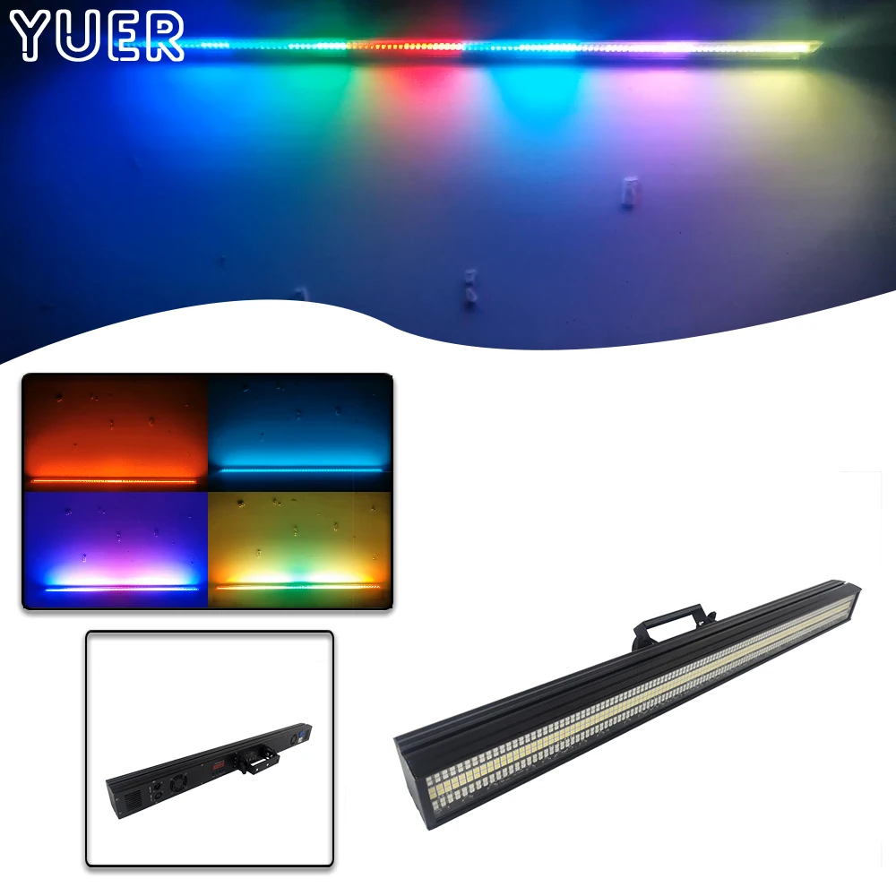 YUER 24X5W+480X0.3W RGB Marquee Strobe Effect Wall Washer Light DMX512 RDM 4/13/36/96/105/168CH DJ Disco Party Stage Indoor Bar