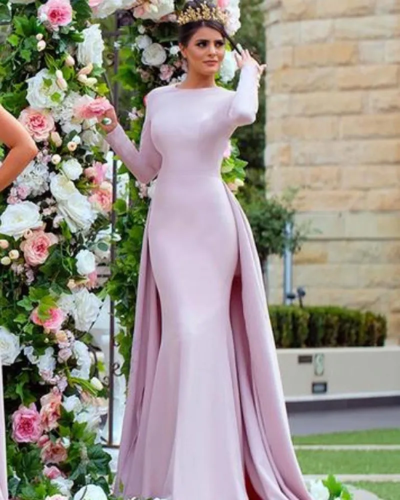 Buổi Tối Hứa Vestidos De Gala Nàng Tiên Cá Váy 2022 Dài Người Phụ Nữ Đảng Đêm Thanh Lịch Kích Thước Tùy Chỉnh Satin Tiếng Ả Rập Chính Thức Đầm Váy Bầu