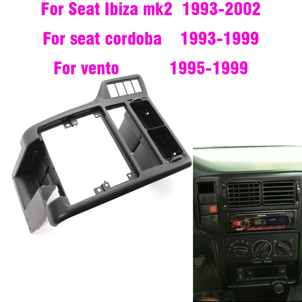 Car Inner Center Console Dash AC Air Vent Grille ABS Black  For VW Polo 6N Caddy Seat Ibiza II 2 6N1858071A