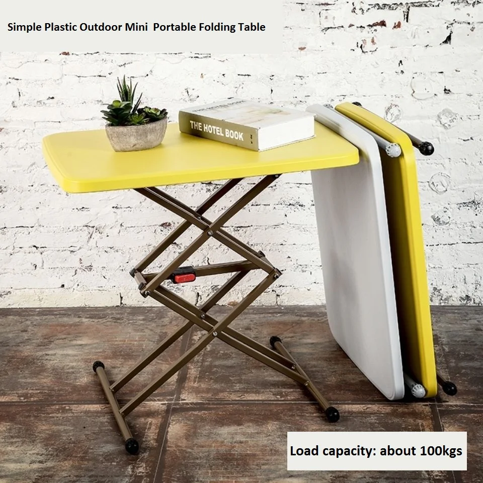 

Simple Plastic Mini Folding Table, Small Apartment Home Lifting Square Portable Folding Table