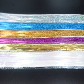 CONTEMPLATOR 12bags Fly Tying Flash Tinsel 반짝이 요정 바디 12 색 결합 된 반짝이는 크리스탈 틴셀 플라이 낚시 재료