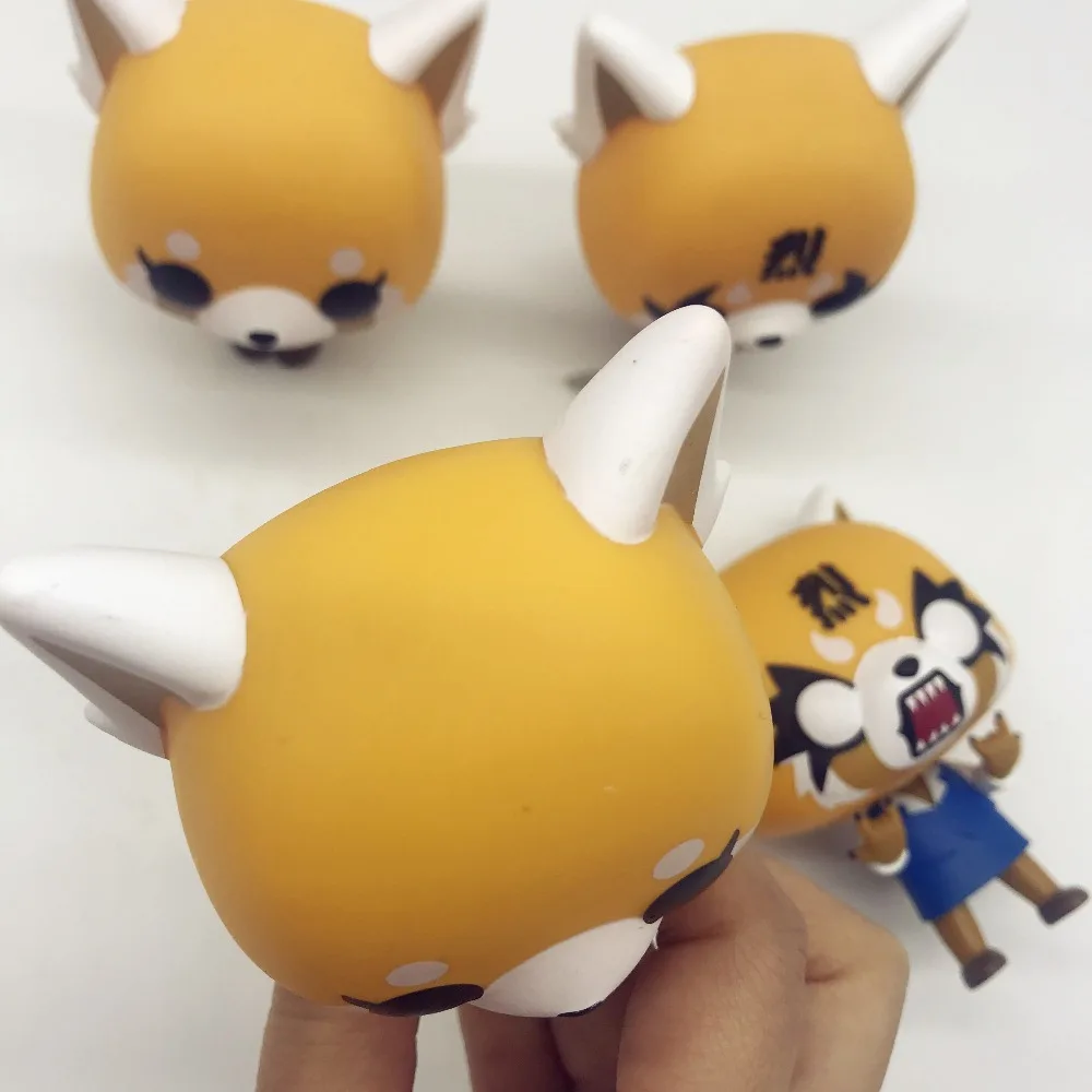 Aggretsuko rage/chainsaw/date night reative,漫画の置物,ビニールアクションモデル,ギフト用の収集可能なおもちゃ