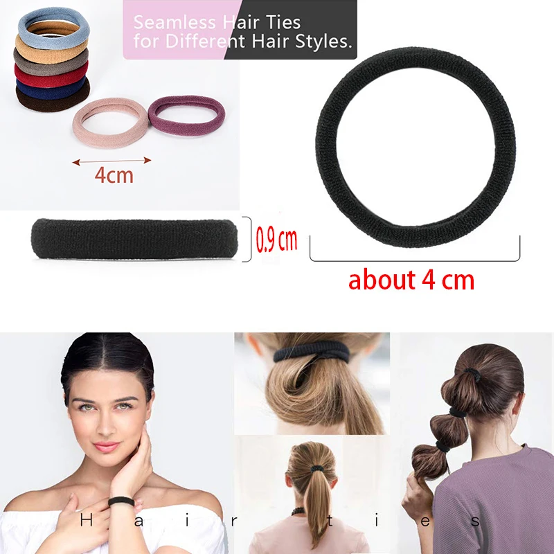 Raindo Fashion Women Girls Colors Flower Soft Scrunchies Elastic Hair Band Lady Lovely Solid Rubber Band Female Hair Accessories