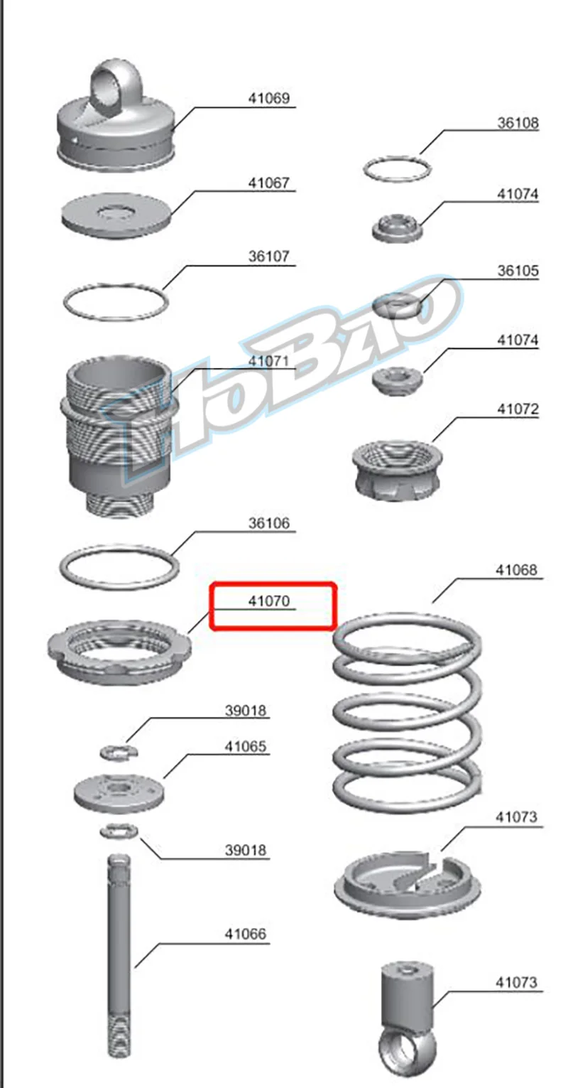 Original OFNA/HOBAO RACING 41070 CNC ALUM SHOCK ADJUSTABLE NUT CAP For HYPER 1/10 H4E Competition Touring Car